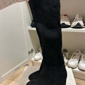 Kelly & Katie Black Over the Knee Boots